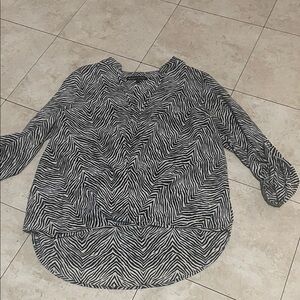 Black and White Zebra Print Women's Top